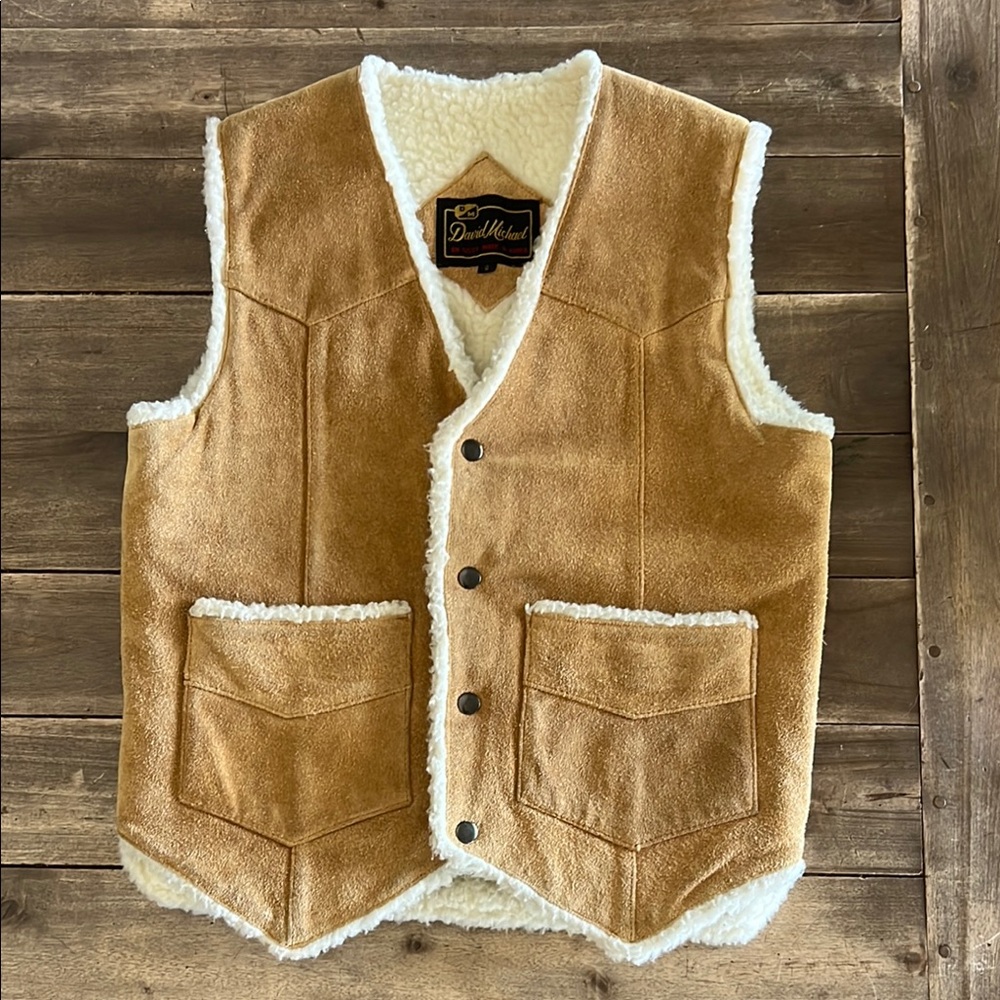 Rare Vintage Suede Sherpa Vest